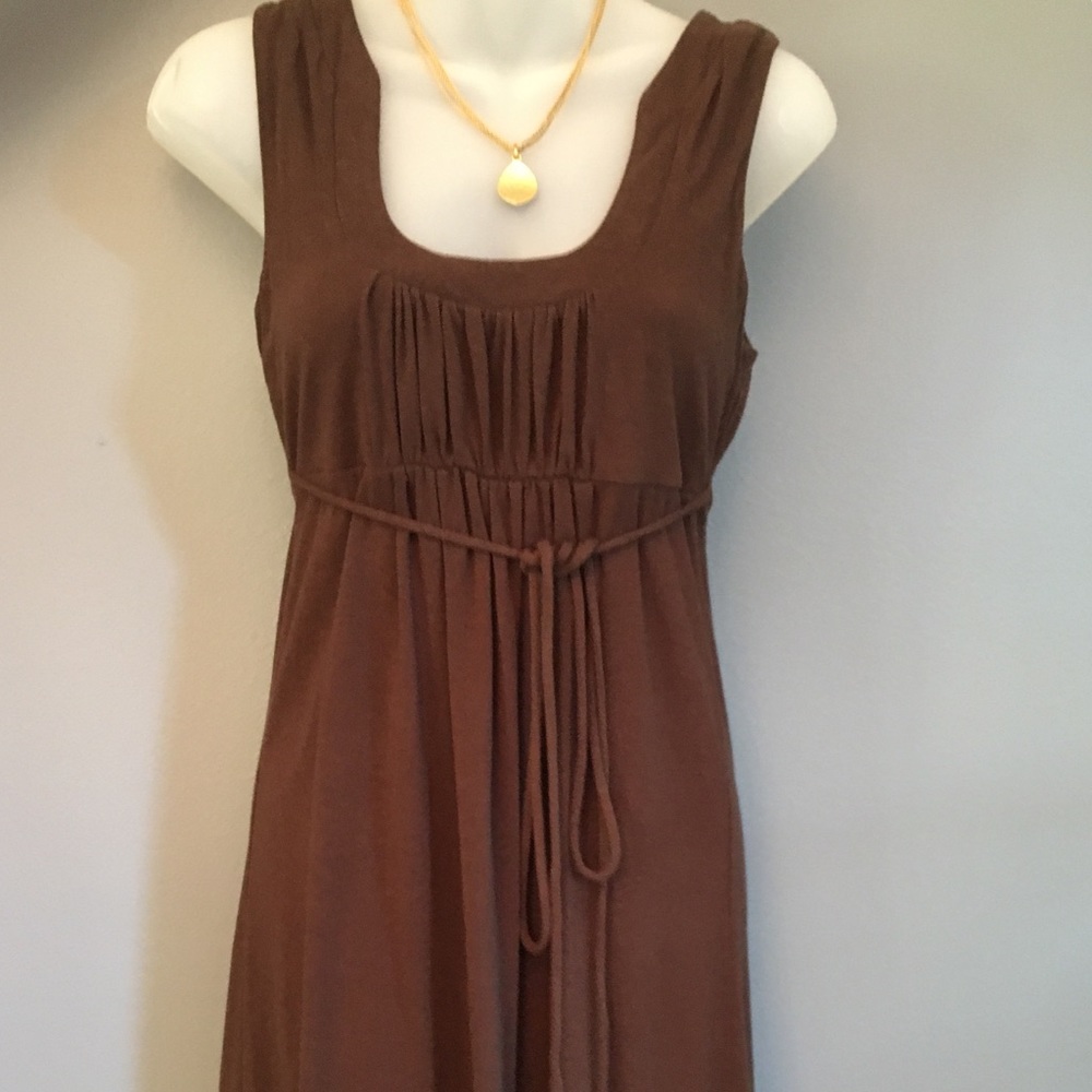 J Crew Brown Drawstring Dress~Size XS~EUC